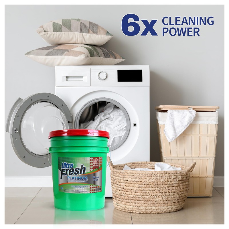 Ultra Fresh 5 Gallon Liquid Laundry Detergent Washing Soap for