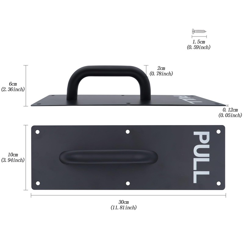 GINZER Push Pull Door Handle Set, Aluminum Alloy Push Pull