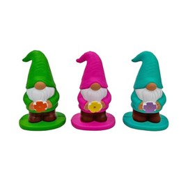 3 Pack! Gnome Stress Balls - Spring Easter Flowers Floral - for Anxiety Stress Relief Sensory Garden Gnome Set Squeezable Squishy Gift Figure Figurines Office Desk Decoration Gnome Stress!
