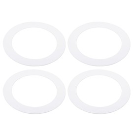 PATIKIL Metallic Goof Trim Rings, 4 Pieces 4.13" OD 2.99" ID Round Ceiling Light Ring Trims for Recessed Lights, Matte White Cover for Recessed Lights, Matte White Color