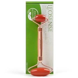Edelstein Jade Roller, Massage Gesichts Roller Gesichts Massager für Anti Aging, Authentische natürliche Kristall Gesicht Augen Hals Massage Rollen für Haut Lift, dunkle Kreise, Falten entfernen