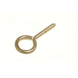 Pack Of 40 Picture Frame Screw In Eye 19Mm X 2Mm Eb Brass Plated Steel