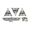 Oottati Small Cute Temporary Tattoo God Eye Horus Egypt (2