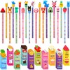 80 Pcs Scented Bookmarks and Scented Pencils with Cute Pencil