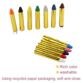 Crayón de Pintura Facial para el Cuerpo, 12 Colores Juego de Lápices de Colores para Pintar la Cara Festival de Cosplay de Halloween Maquillaje Facial Lápiz de Pintura Colorida Kit de Pintura