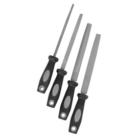 Performance Tool W5392 Metal File Set with Tempered Alloy Steel Blades for Shaping and Smoothing, Includes Four File Types for Precision Metalwork