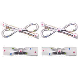 Polka Dot Hair Bow Clips for Women Y2K Hair Barrettes for Fine Thick Hair Snap Clips Sliver Side Hair Clips Coquette Hair Accessories Decorations for Long Short Hair Charms 4PCS