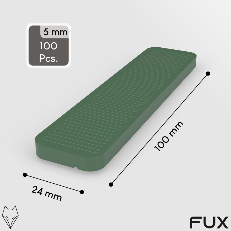 FUX 100 Pcs. Packers, 100mm x 24mm x 1-6mm, Plastic