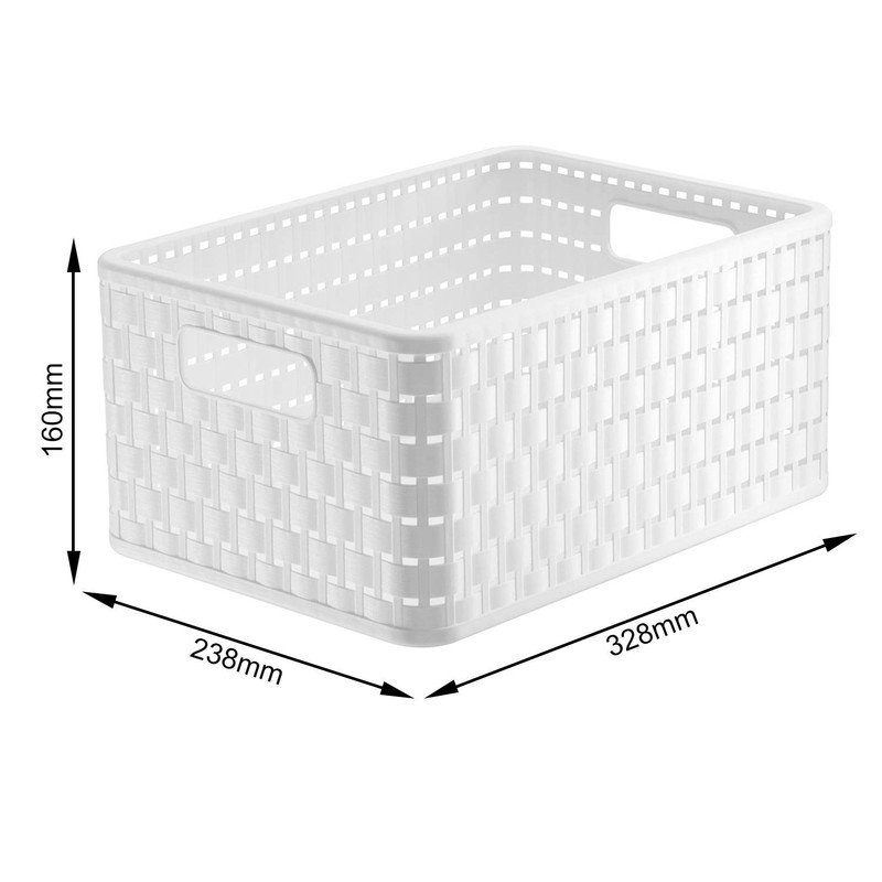 Rotho Country Storage Box 11 Litre Rattan Look, Plastic (Polypropylene)