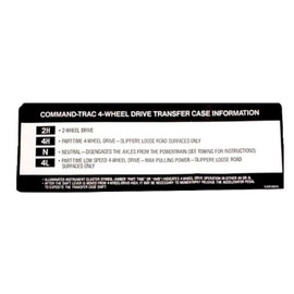 Omix-ADA | 18676.77 | Decal, Transfer Case Sun Visor | OE Reference: 53008695 | Fits 1994-1998 Jeep