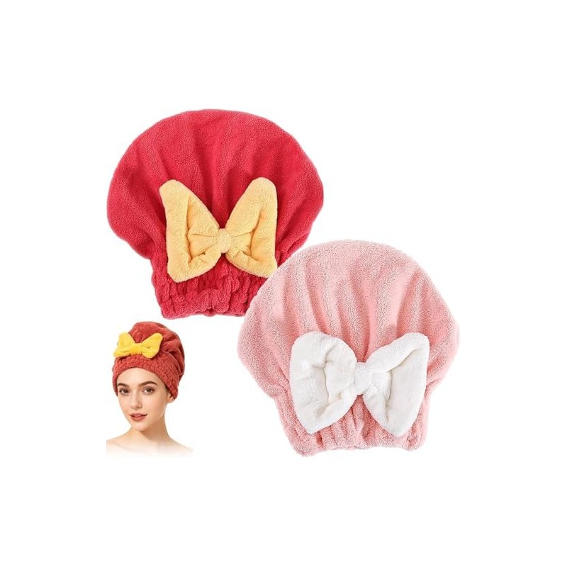 Genérico 2 Gorros de Microfibra para Secar El Cabello,Toalla Absorbente