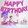 TONIFUL 16 Inch Hot Pink Happy Birthday Balloons Banner Foil