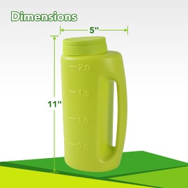 (2-Set) Multipurpose 2L Handheld Spreaders (Blue and Green) - Handheld Shakers for Seeds, Fertilizer, Salt, and More - With an Adjustable Dial for 7 Opening Modes - Includes 2 Scoops (Green)