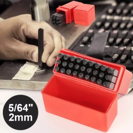 Unbranded 36pc Number Capital Letter Stamp Punch Set A-Z & 0-9 5/64" Metal Plastic Leather