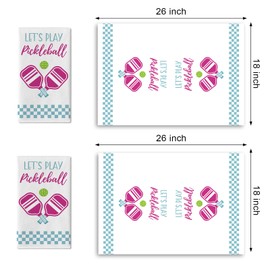 Croar Let's Play Pickleball Kitchen Dish Towels Set of 2, Sport Drying Hand