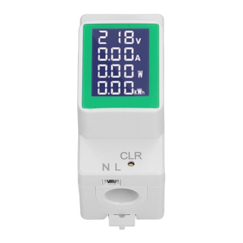 DIN Rail Meter Digital Voltmeter Ammeter Power Energy Monitor Multimeter
