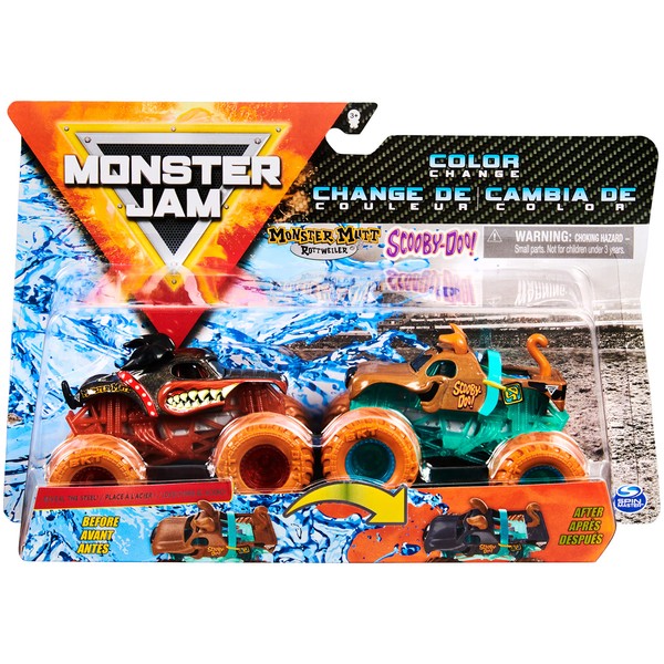 Monster Jam - 6044943 - Pack of 2 Vehicles - Vehicle 1:64 Scale - Child Game - Random Models and Colors,Multicoloured