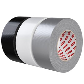 SWRT 9 Mil Duct Tape Heavy Duty, 2 in x 45 YD, 3-Pack, Black/Silver/White
