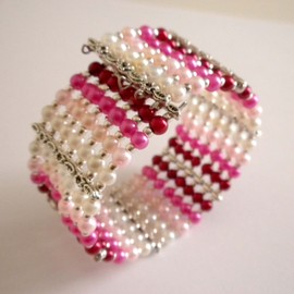 80 Circles Silvertone Bracelet Rigid Steel Memory Wire ~Jewelry Making~