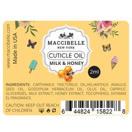 Maccibelle Milk & Honey Pure Cuticle & Nail Oil Pen 2ml Heals Dry Cracked Cuticles.