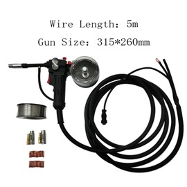 LGXEnzhuo 5M/16.4FT Cable DC24V Aluminum Spool Gun Fit Miller210 Spoolmate 3035, Spool Gun with 10PCS 0.8mm Conductive Nozzle, Smooth Wire Feeding,for Aluminum Manufacturing, Automobile