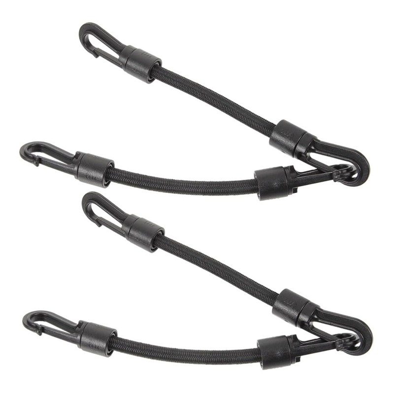 BESPORTBLE 6Inch Bungee Cords with Carabiner: Black Short Elastic Tie