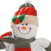 WeRChristmas Sitting Snowman Christmas Decoration - 30 cm, Multi-Colour