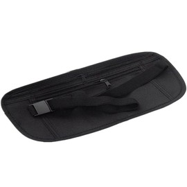 SanSixi Travel Money Belt Hidden Wallet Passport Money Waist Belt Bag Slim Secret Security Travel Bag Chest Pack (Black)
