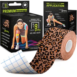TapeGeeks Kinesiology Tape Physio Tape Bandage Tape Kinesiology Tape Roll Kinesiology Tape for Face Medical Tape for Skin Dynamic Tape