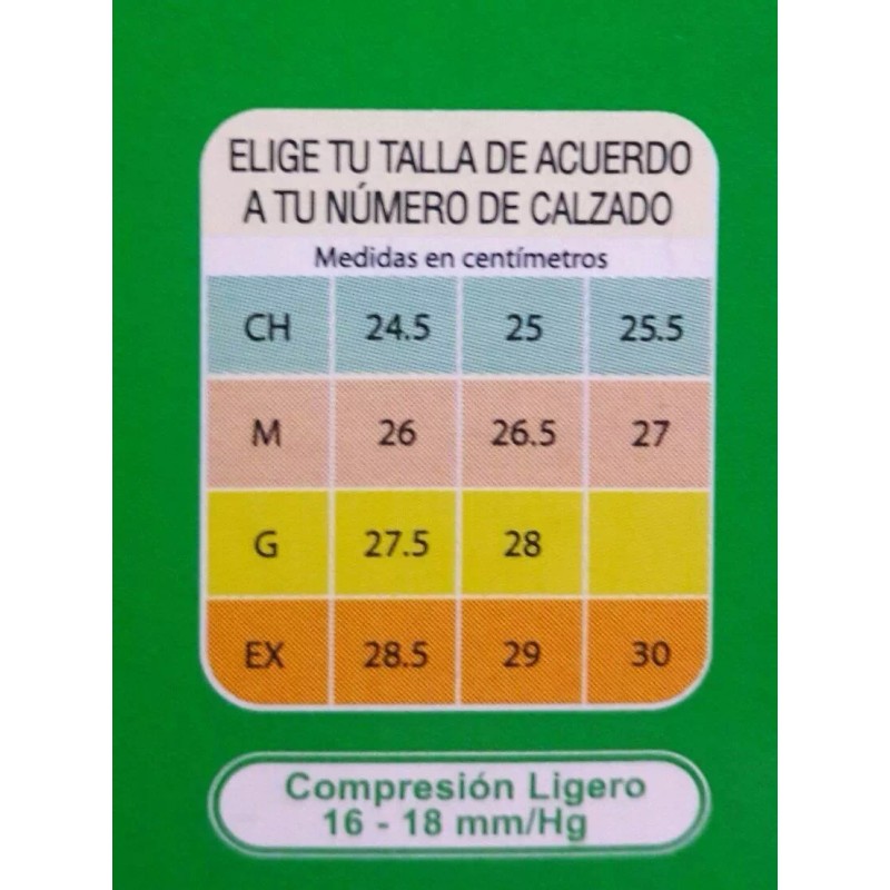 Calcetín Control Varices Compresion Mod. Algodón 4 Pares