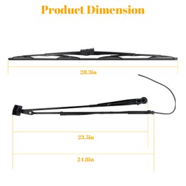 Aocies 7251263 7251264 Windshield Wiper Arm & Wiper Blade Compatible with Bobcat A770 S450 S510 S530 S550 S570 S590 S595 S630 S650 S740 T450 T550 T590 T595 T630 T650 T740 T750 T770 T870