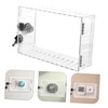 TEHAUX Transparent Thermostat Lock Box Keyed Wall Mounted Guard for