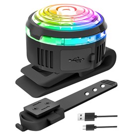 Tubasion XL 2-Uses Dog Collar Light Rechargeable, 8 Modes LED Safety Light Clip On for Dog Raincoat/Jacket, IPX7 Waterproof Dog Lights for Night Walking, Running, Camping, Cycling