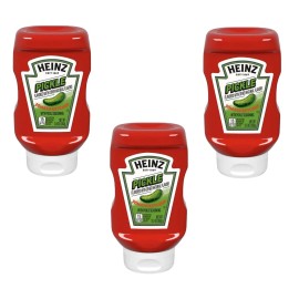 Heinz Tomato Ketchup with Pickle Seasoning, Size 13.5 oz Bottles, 3 Pack