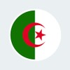 fagraphix Round Algerian Flag Sticker Decal Self Adhesive Algeria DZA