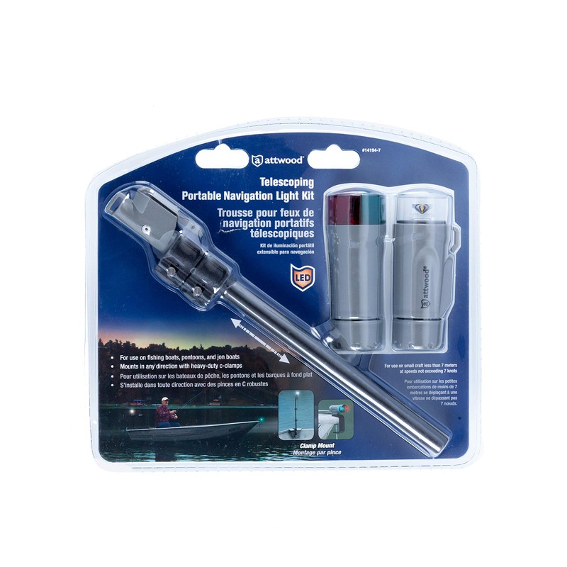 Attwood 14194-7 Portable Navigation Light Kit, LED Bow Light, LED