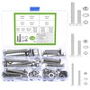 124 Pieces M6 M8 M10 Screws Set, Hex Screws Nuts