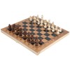 3 in 1 MultiFunctional Folding Wooden Chess Checkers Board Game