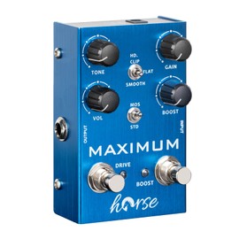 Maximum Guitar Pedal, Overdrive Dual Channel Pedal Clean, and Wild Effect for Electric Guitar