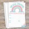 Cute Rainbow Invitations (20 Count) With Envelopes - Girl Baby
