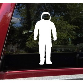Minglewood Trading Orange - Astronaut Vinyl Decal - NASA Space Man Cosmonaut Force - Die Cut Sticker - 4w x 9h inches