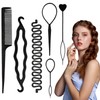 6pcs Tail Hair Tool, Tail French Braid Loop Tool Rat