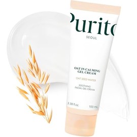 PURITO crema hidratante facial en gel con avena sativa 100 ml - gel hidratante facial para piel grasa y mixta - crema ligera calmante para rostro - skincare coreano