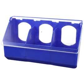 Kisangel Quail Feeder Multi-Function Pigeon Feeder Water Bird Feeder with 3 Hole (Random Color)