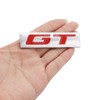 CARRUN 2 Pcs GT Emblem 3D Metal Nameplate Badge Decal