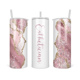 HTDesigns Esthetician Tumbler - Esthetician Gift For Woman - Gift For Esthetician - Funny Esthetician Tumbler - Esthetician Birthday Tumbler - Mother's Day - Birthday Gift