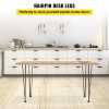 30\" Black Hairpin Table Legs Set of 4 880lbs Load