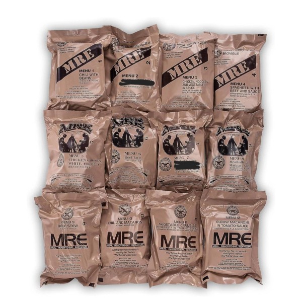 Unbranded PICK 3 Meal Ready To Eat MRE Complete Survival