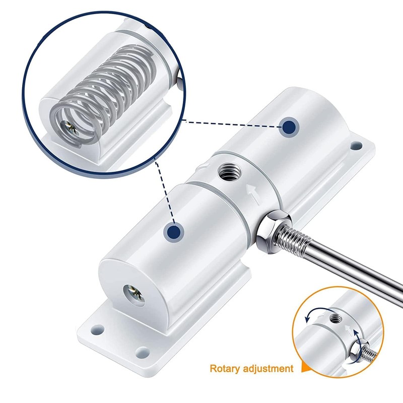 Spring Door Closer, Adjustable 20-70 kg Closing Door Hinge, Automatically