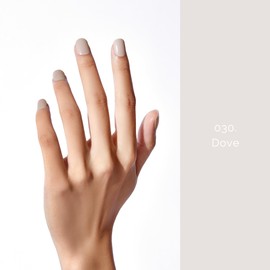 NAILOG Semi-hardened Gel Nail Seals (20 Sheets), Nail Seal Hardening Type, Long Lasting, Salon Quality, 1.3 inches (33 mm) Extra Long, Nail Kit, Beautiful Gloss, Single Color, One Color Nail, Gray